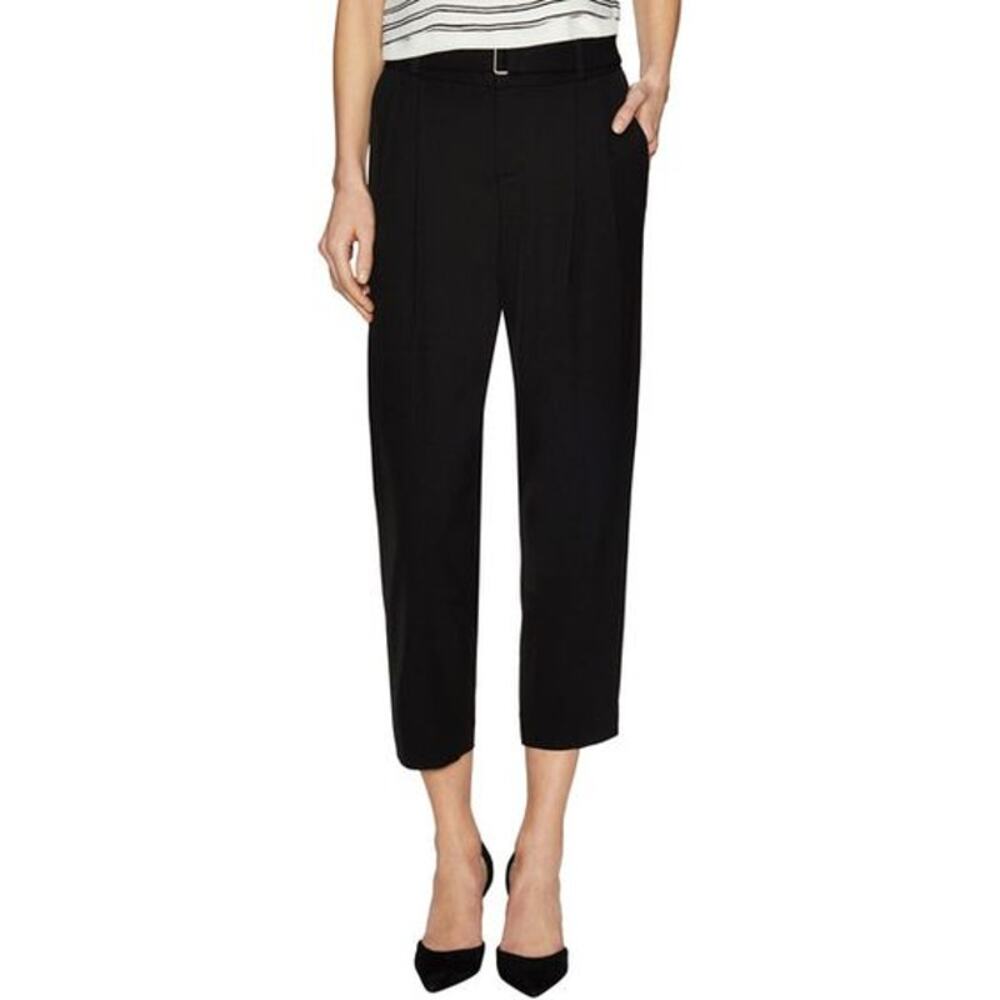 A.L.C. Benton Black Belted Cropped Trouser Pants
